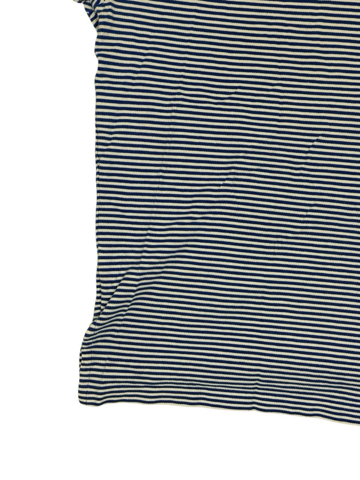 Polo Ralph Lauren Blue White Striped Polo Top Large
