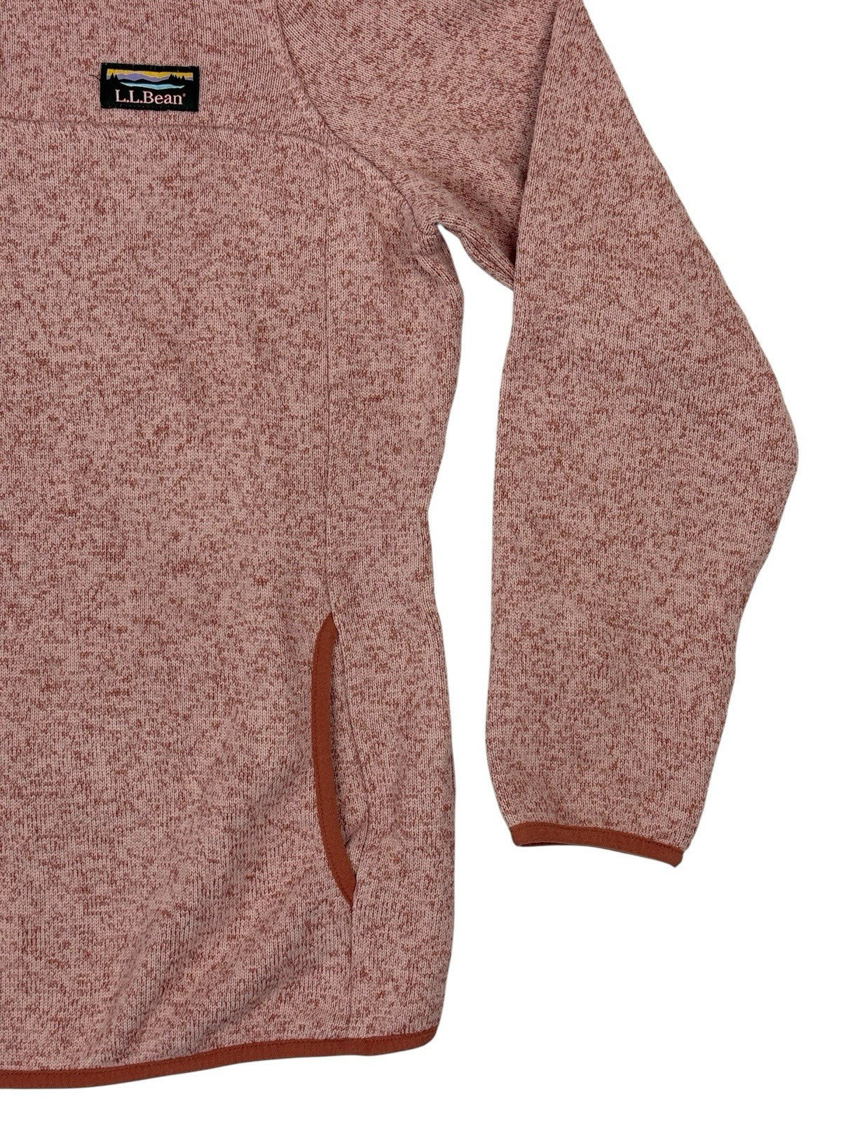 LL Bean Pink Sweater Fleece Pullover Jumper Small