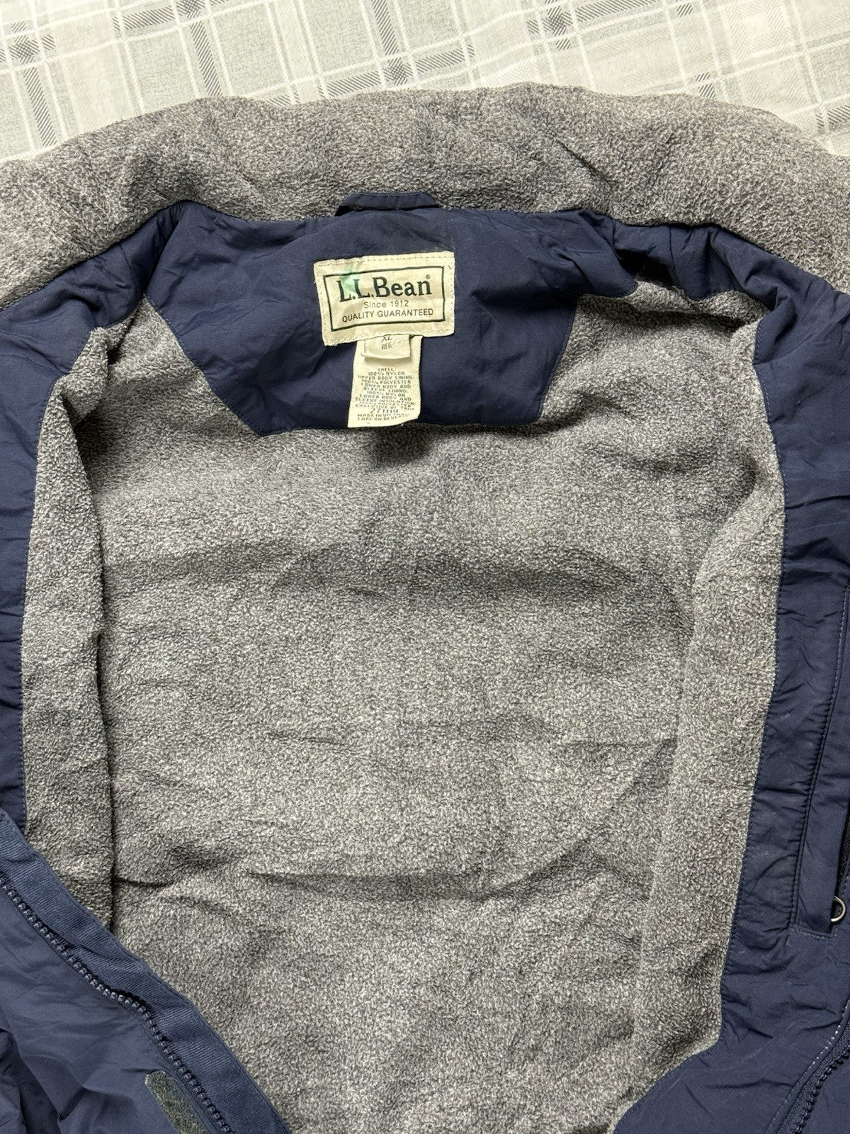 LL Bean Blue Insulated Jacket XL