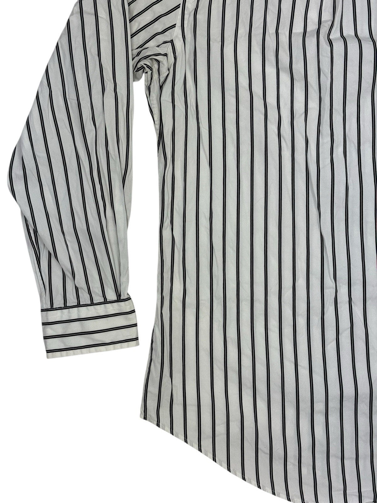 Polo Ralph Lauren White Striped Slim Fit Collared Shirt Large