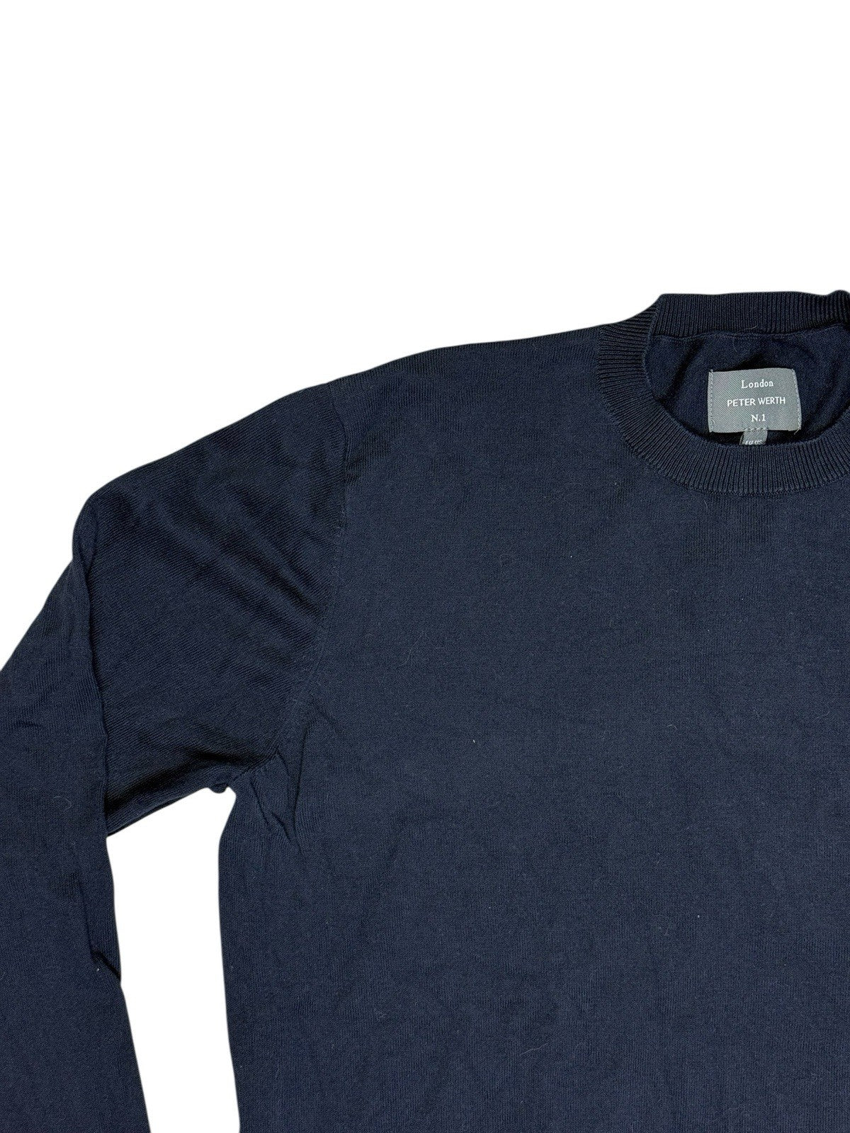 Peter Werth Blue Cotton Bailey Jumper Medium