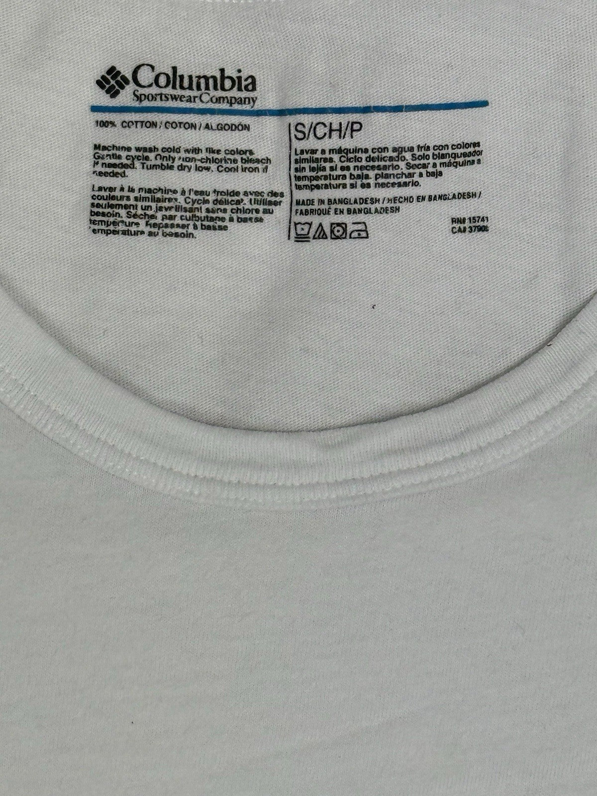 Columbia White Cotton Top Small