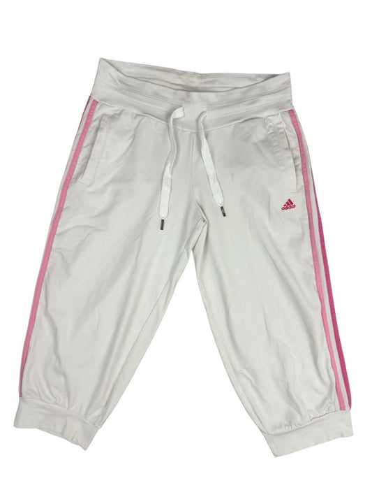 Adidas White Climalite Tracksuit Bottom Joggers Small (Size 8/10) WOMENS