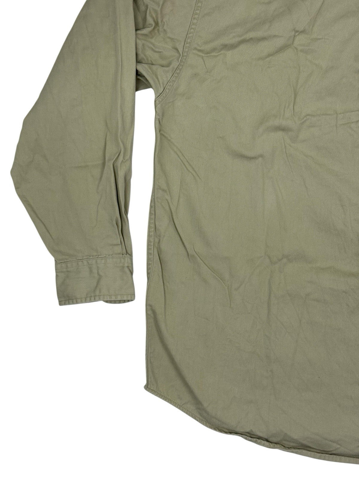 Eddie Bauer Beige Heavy Cotton Collared Shirt Medium