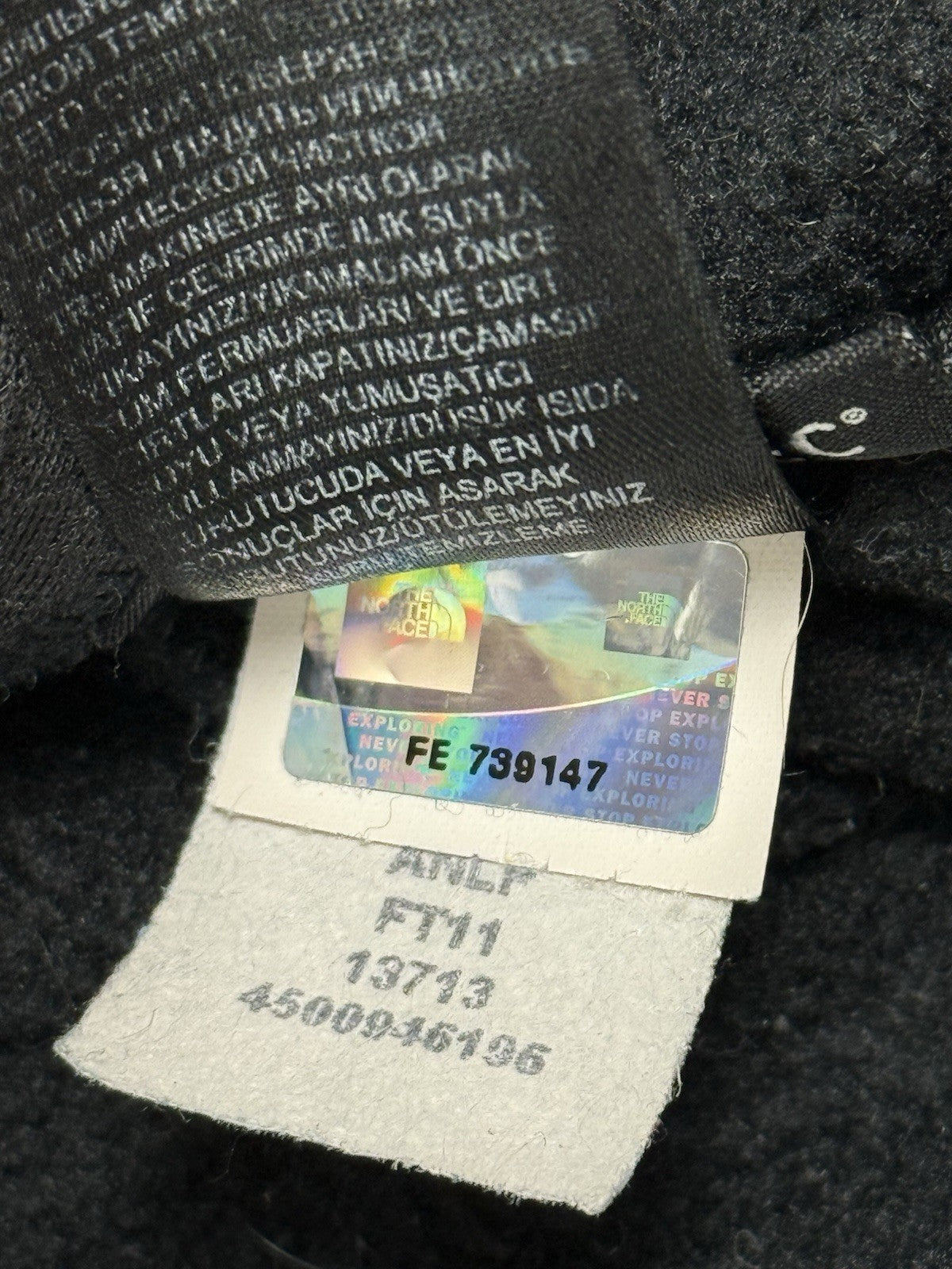 The North Face Black Denali Fleece Zip Jacket Small