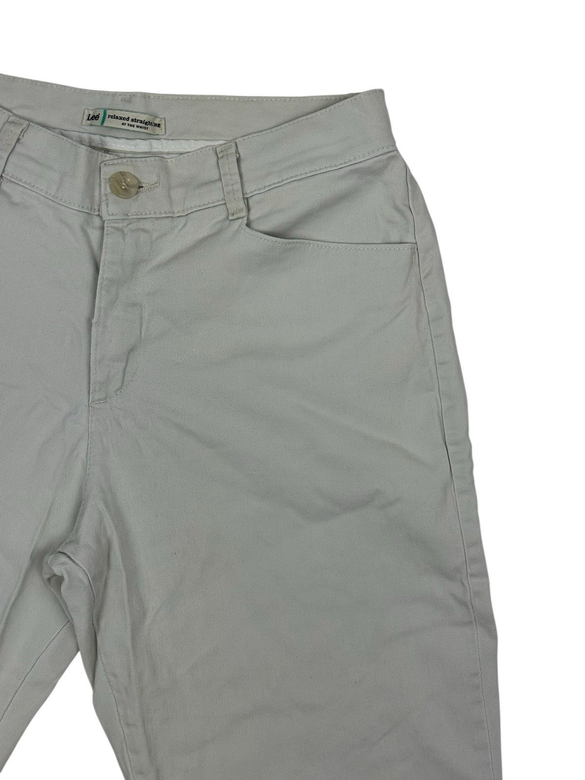 Lee Cream Relaxed Straight Trousers 30W 30L