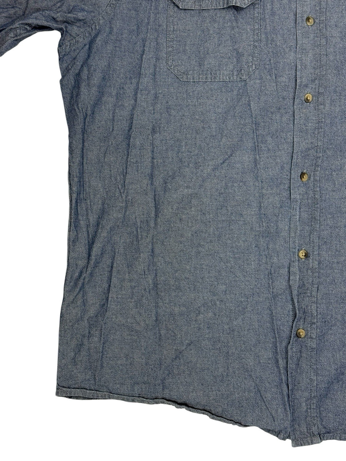 Wrangler Blue Cotton Collared Short Sleeve Shirt 2XL