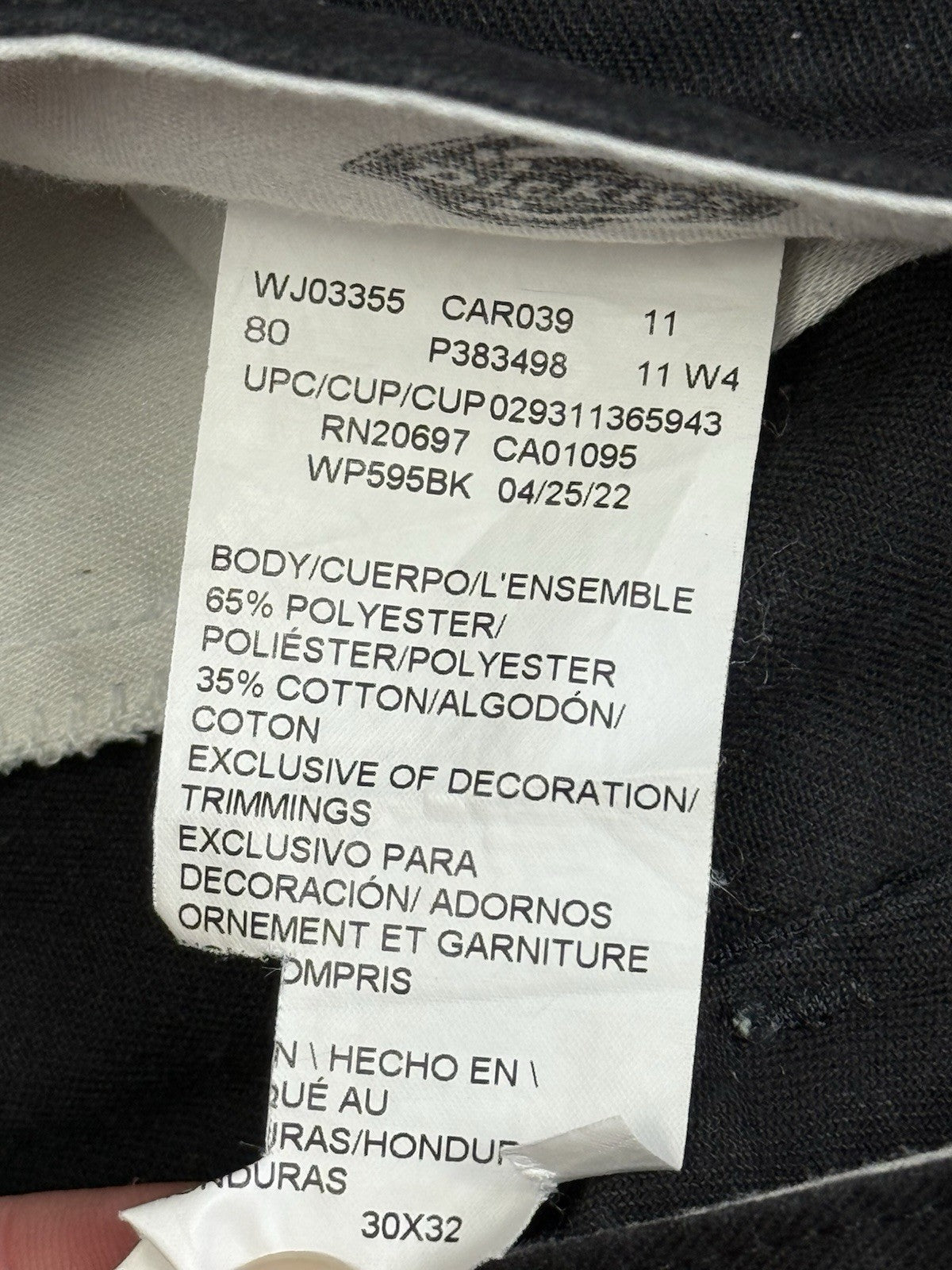 Dickies Black Flex Regular Straight Chino Trousers 30W 32L