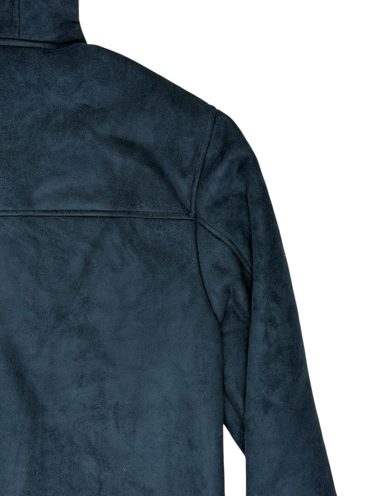 Ben Sherman Blue Lined Suede Coat Large