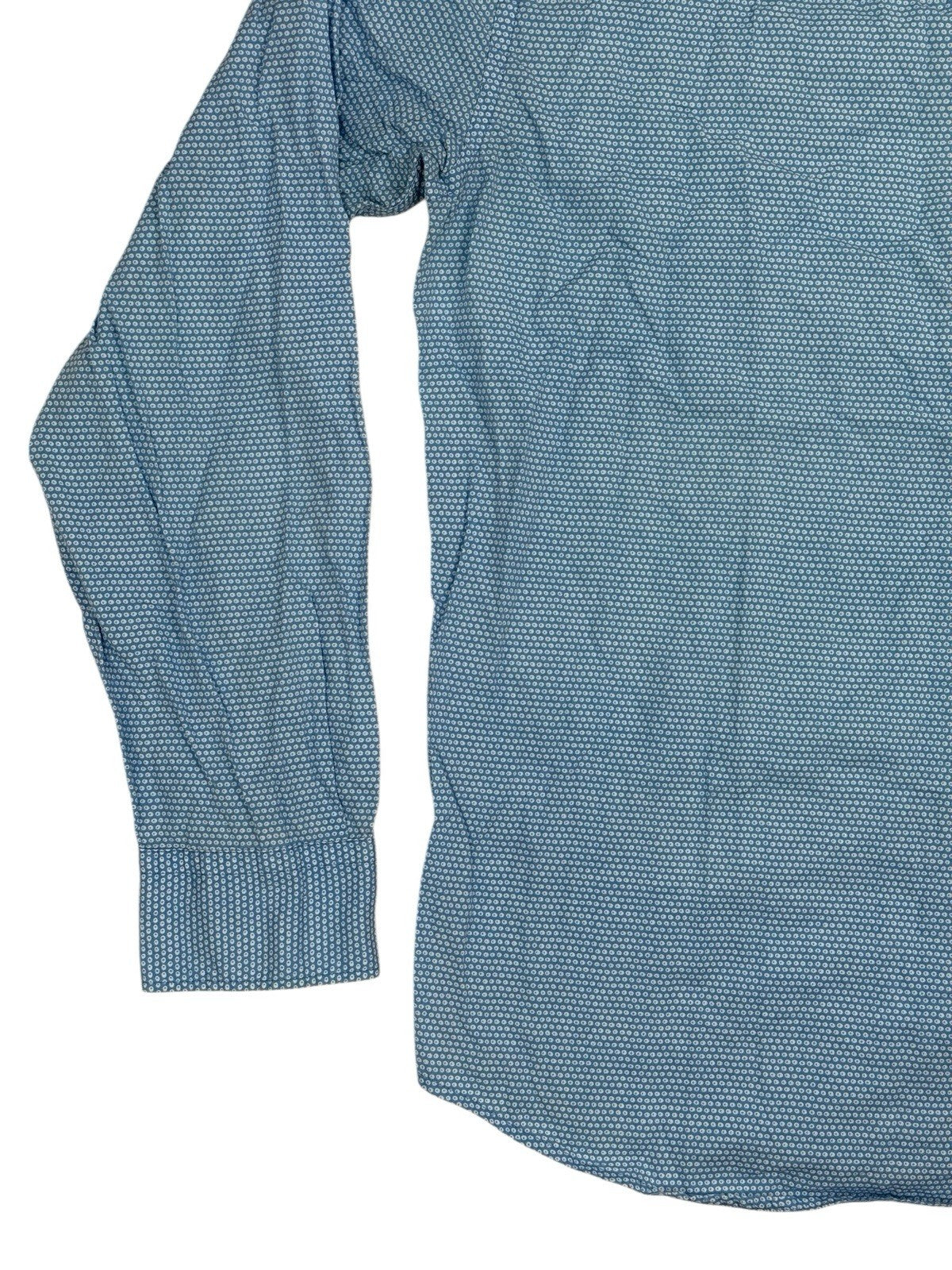 Tommy Hilfiger Blue Polka Dot Collared Shirt Large