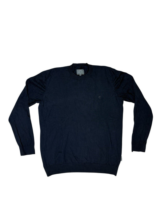 Peter Werth Blue Cotton Bailey Jumper Medium