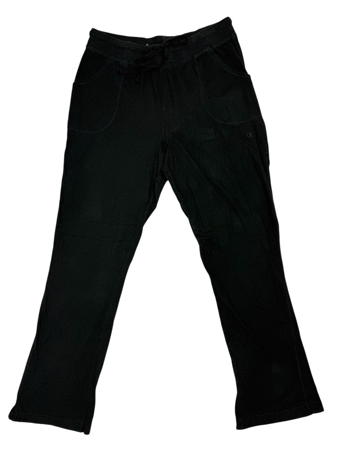 Champion Black Cotton Blend Tracksuit Bottoms Large
