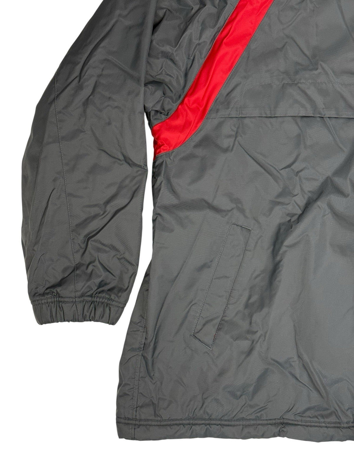Nike Grey and Red Reversible Heavyweight Fleece Lined Jacket Large