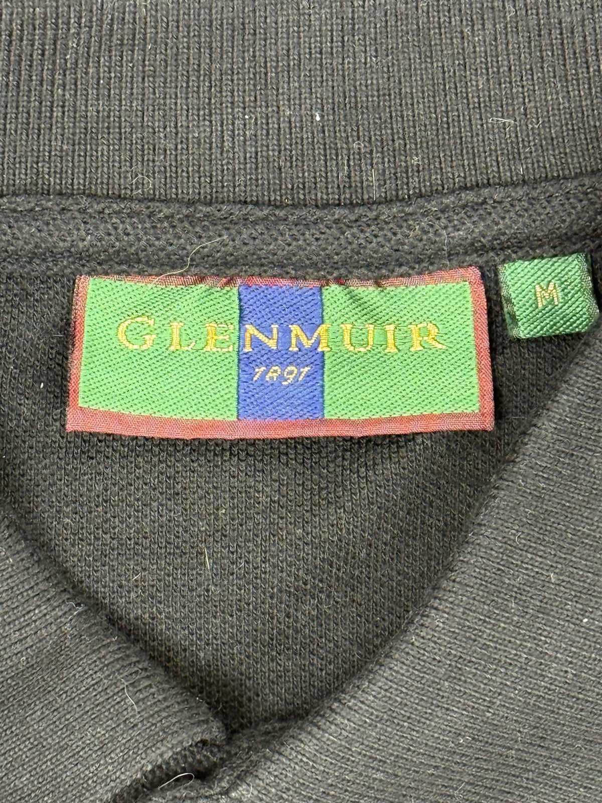 Glenmuir Black Cotton Motherwell FC Polo Top Medium