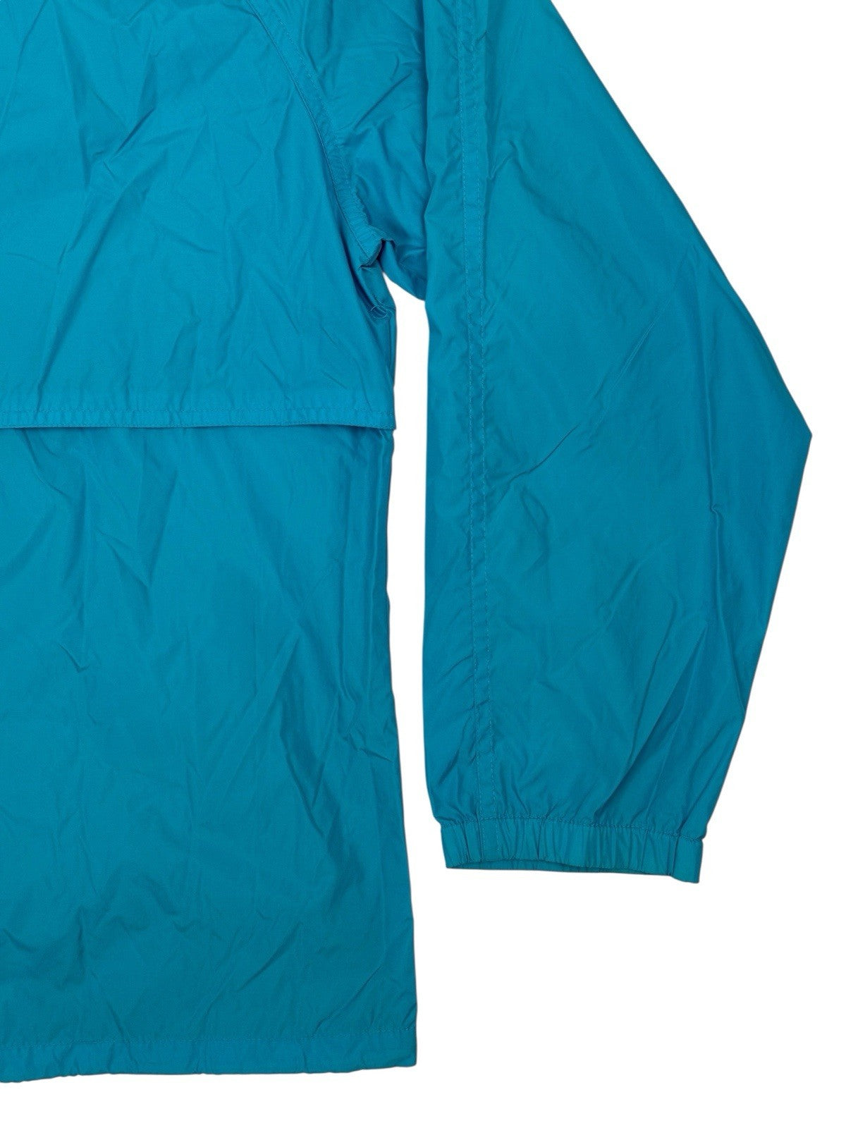 Woolrich Woman Retro Blue Zip Rain Jacket Medium