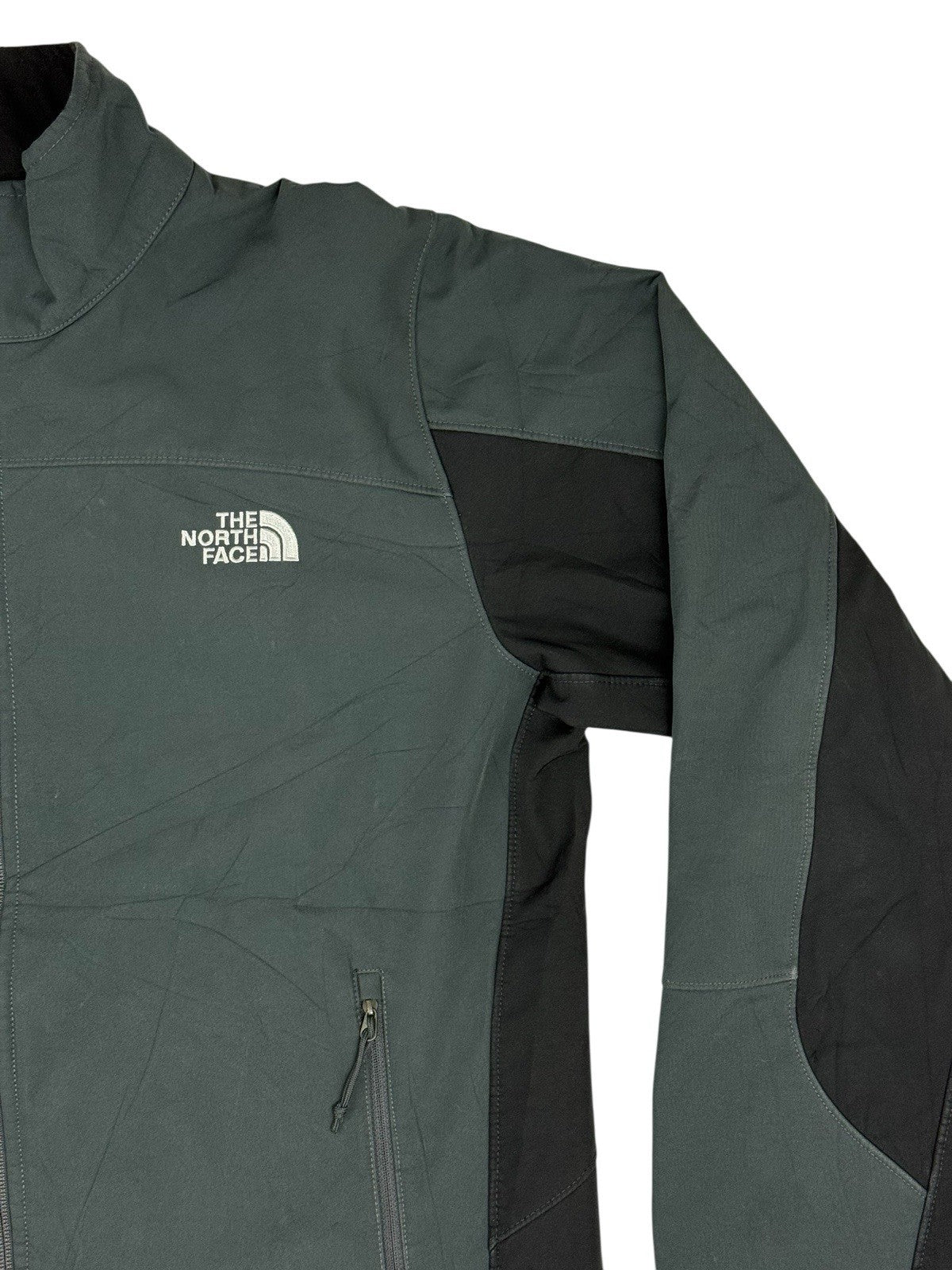 The North Face Grey Zip Softshell Jacket Large