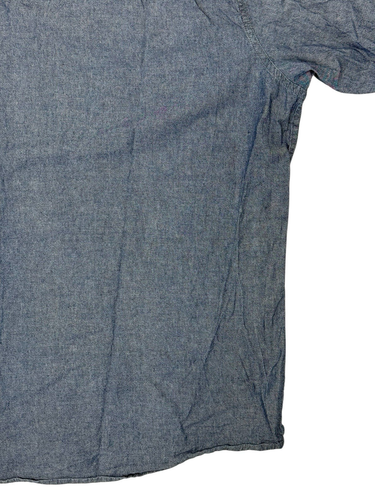 Wrangler Blue Cotton Collared Short Sleeve Shirt 2XL