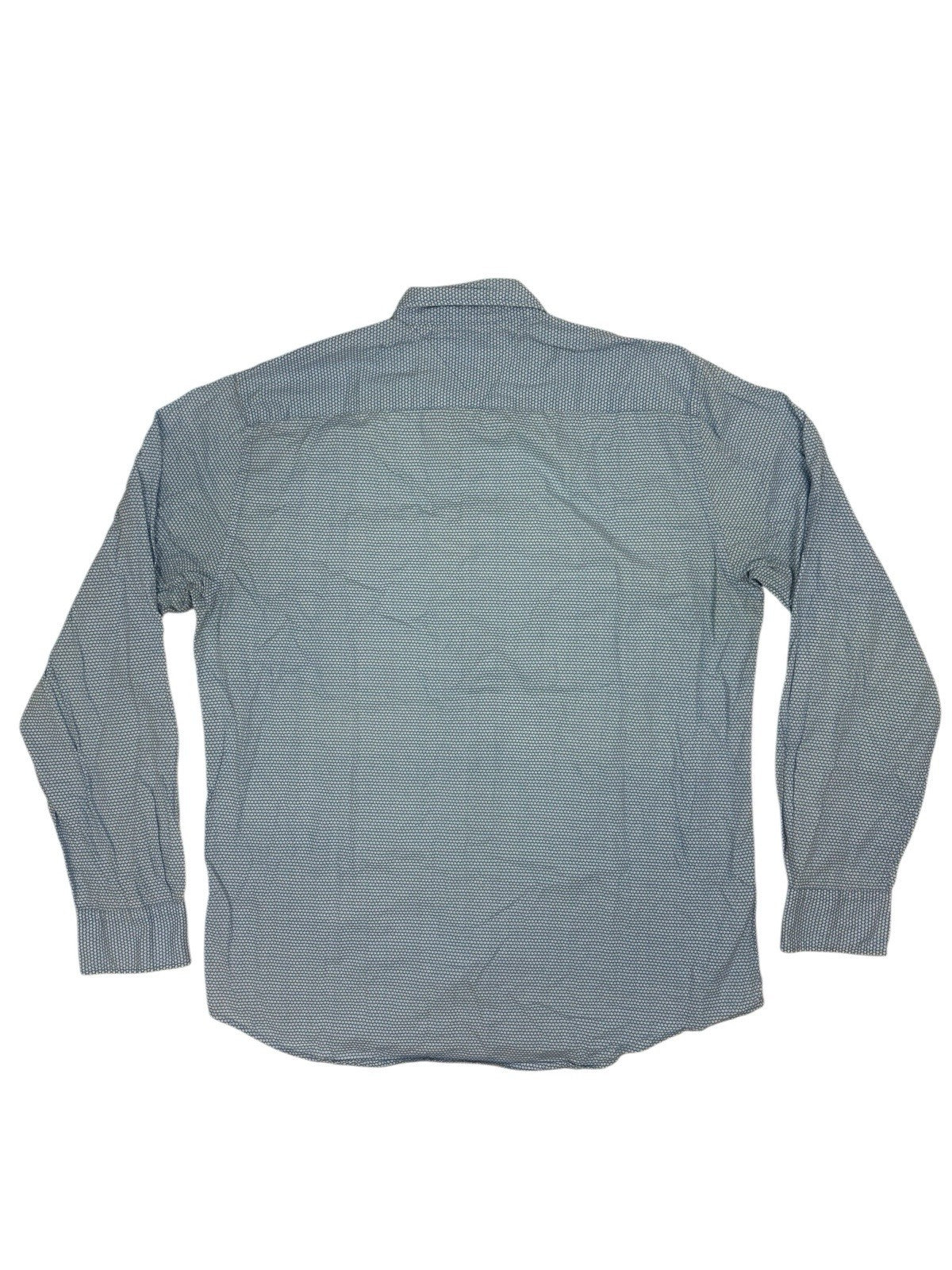 Tommy Hilfiger Blue Polka Dot Collared Shirt Large