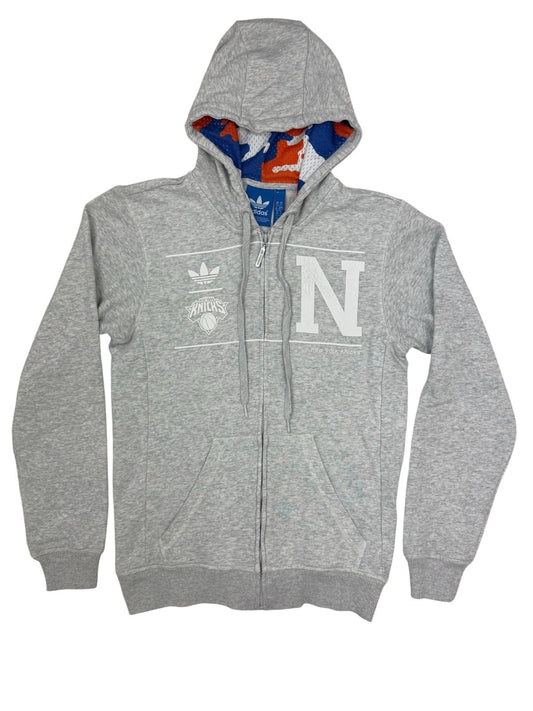 Adidas Grey New York Knicks Zip Hoodie XS