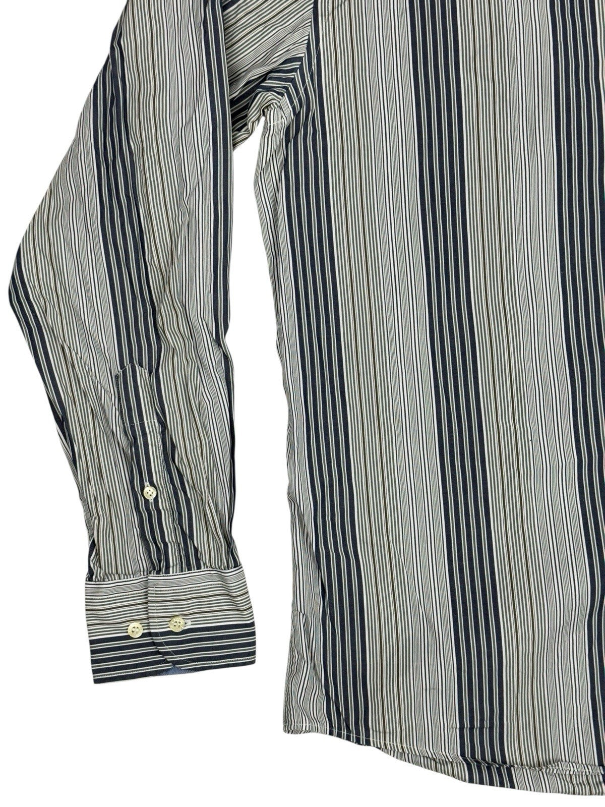 Lacoste Retro Blue Striped Shirt Large