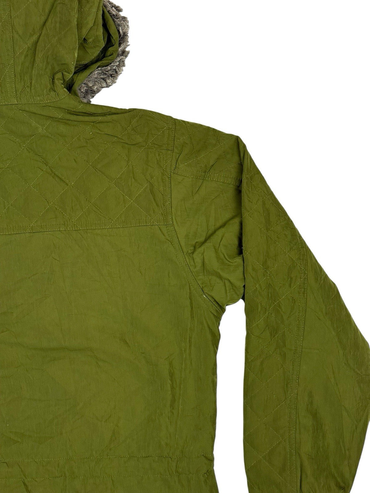 LL Bean Green Vintage Hooded Pullover Jacket Small