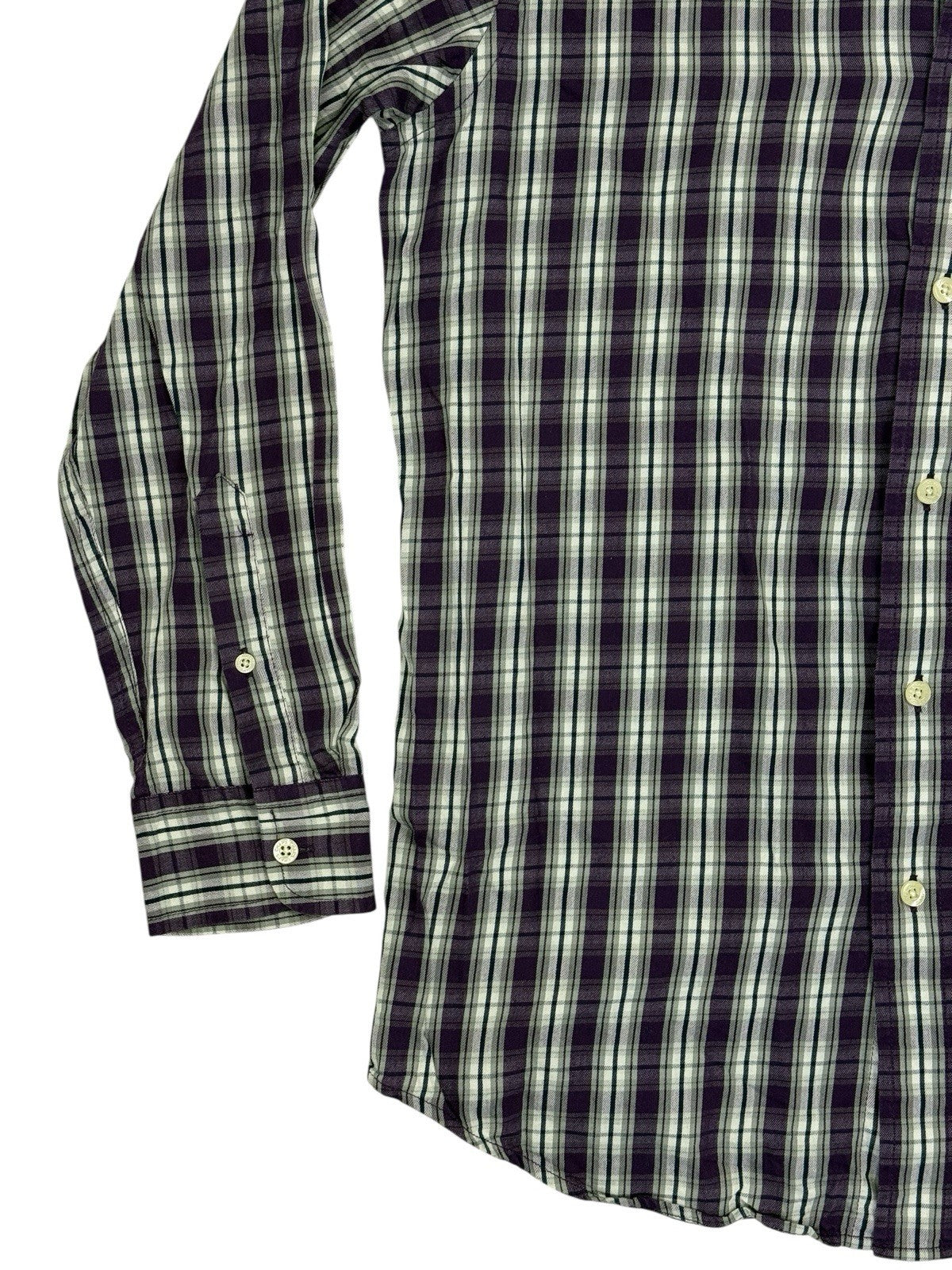 Chaps Purple Plaid Cotton Shirt Small