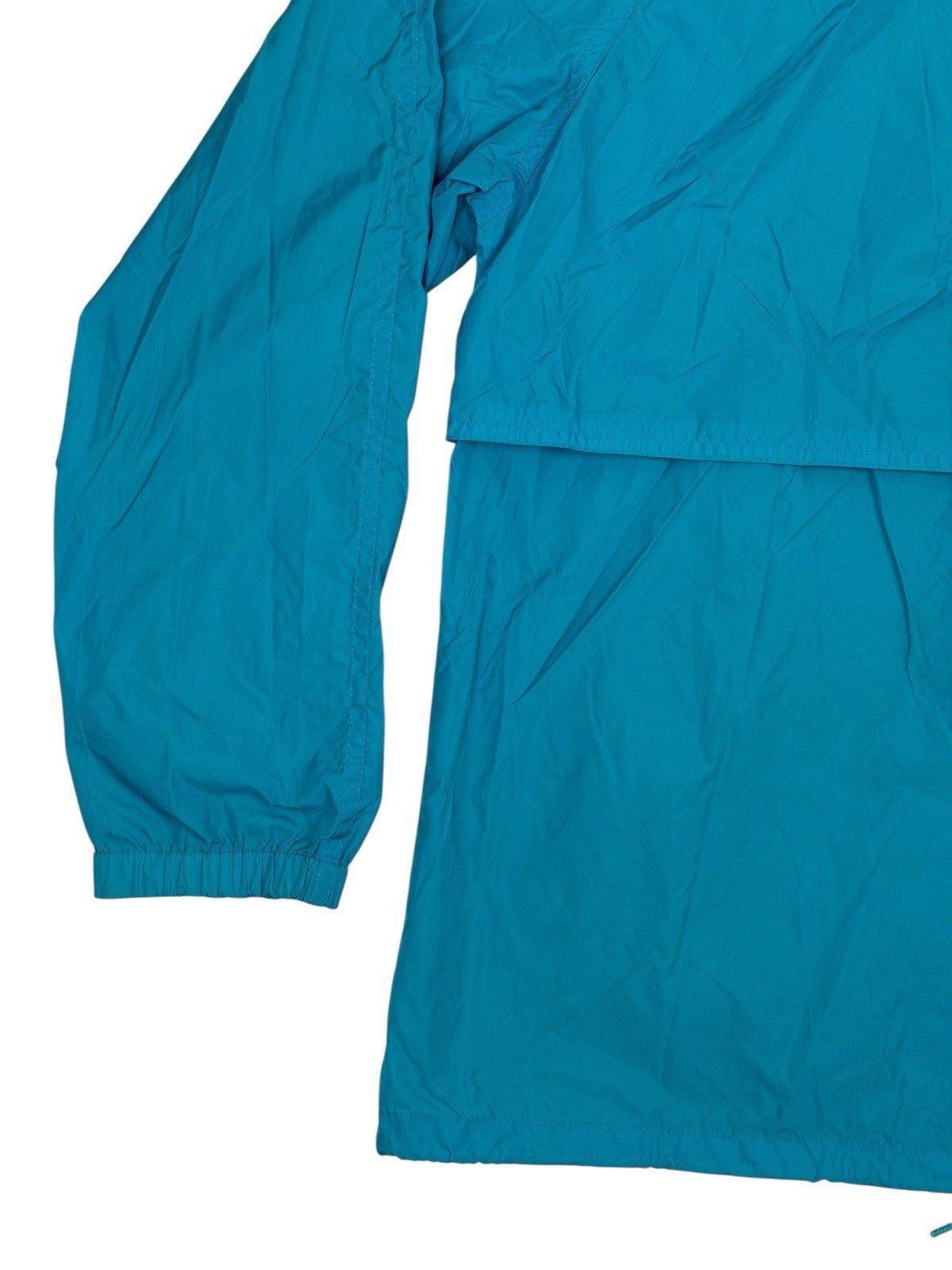 Woolrich Woman Retro Blue Zip Rain Jacket Medium