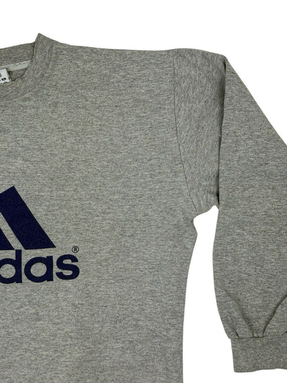 Adidas Retro Grey Printed Pullover Jumper Small
