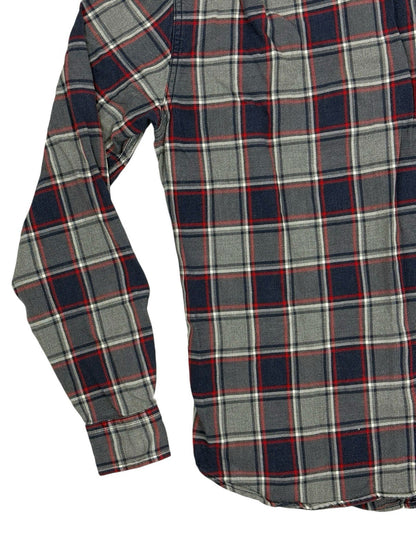 J Crew Retro Blue Plaid Slim Fit Collared Shirt Small