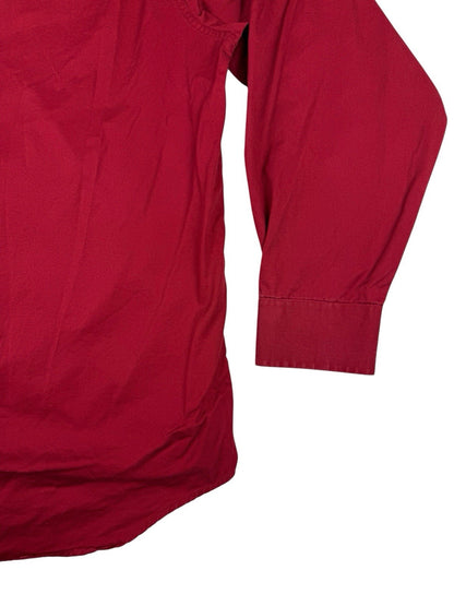 IZOD Retro Red Button Up Collared Shirt 2XL