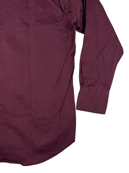 Wrangler Maroon Western Cowboy Pearl Snap Shirt Large