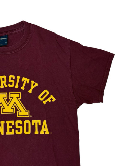 University of Minnesota Retro Maroon American College Top Tshirt Small