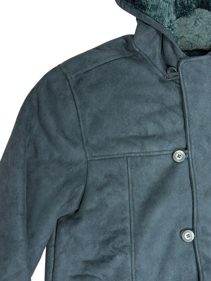 Ben Sherman Blue Lined Suede Coat Large