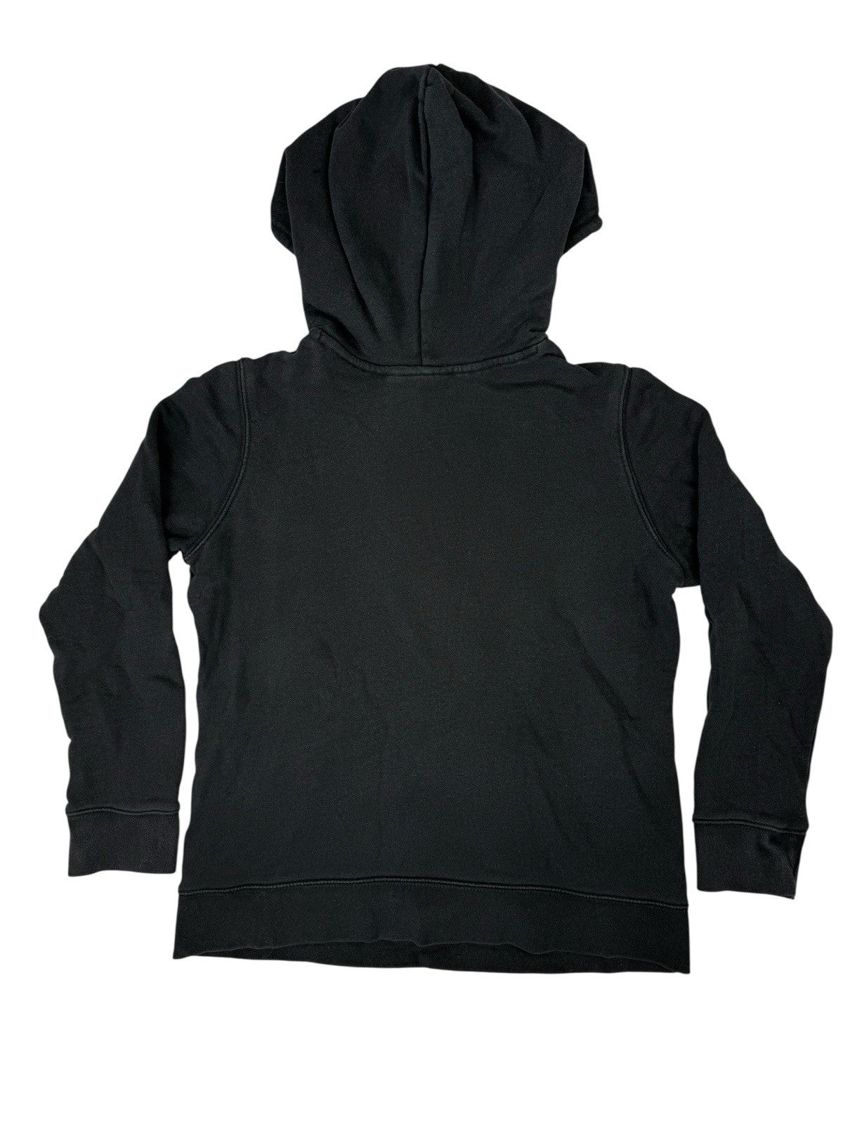 Adidas Black Big Trefoil Printed Logo Hoodie Size 10