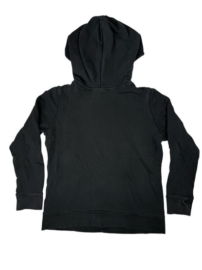 Adidas Black Big Trefoil Printed Logo Hoodie Size 10