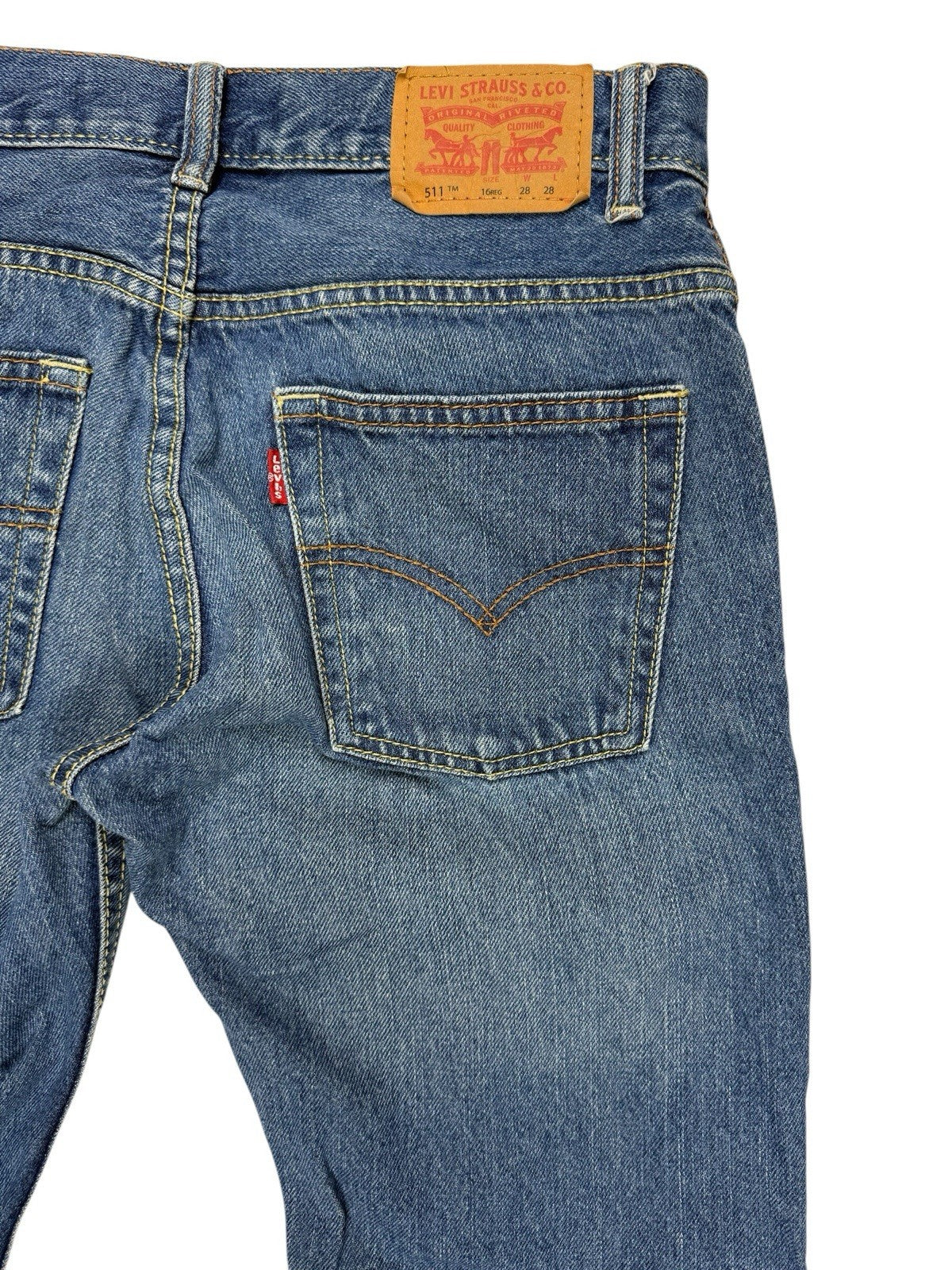 Levi's 511 Slim Fit Blue Denim Jeans Women's 16 REG 28W 28L