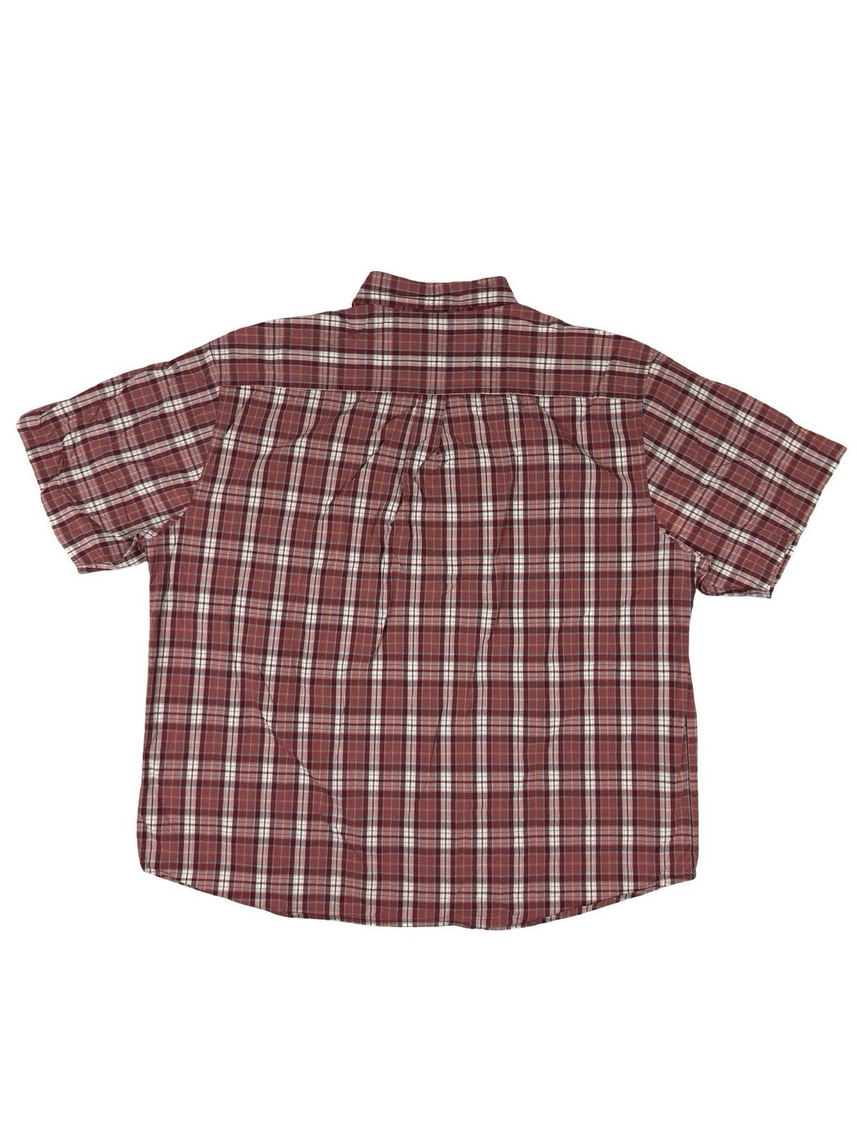 Carhartt Retro Red Plaid Short Sleeve Y2K Button Cotton Shirt 2XL