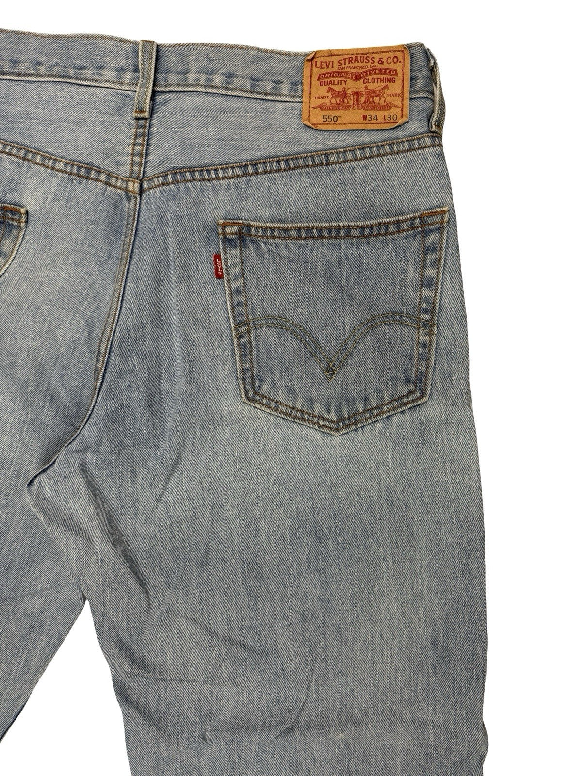 Levi's 550 Blue Relaxed Fit Denim Jeans 34W 30L