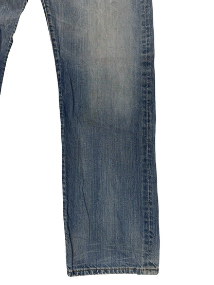 Levi's 501 Original Blue Straight Leg Button Fly Denim Jeans 36W 32L