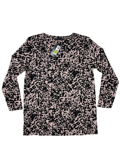 BNWT M&S Pink Leopard Print Long Sleeve Polyester Top