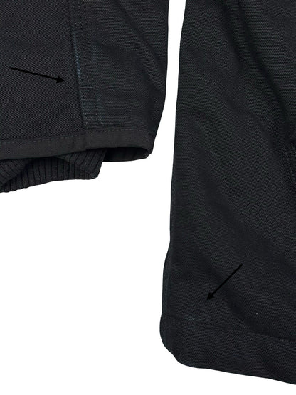 Carhartt Black Sherpa Lined Loose Fit Jacket Large