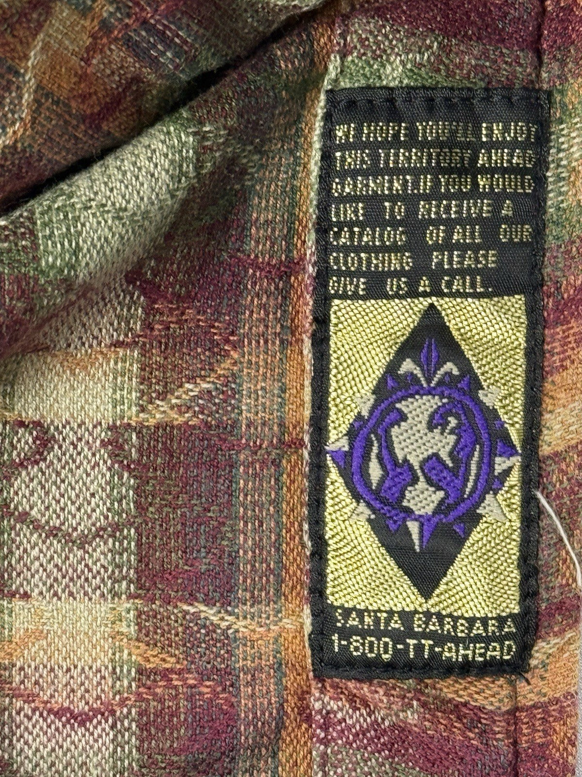 The Territory Ahead Vintage Multi Plaid Striped Cotton Shirt Medium