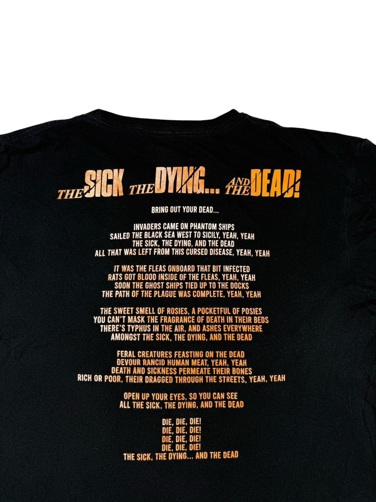 Megadeth Black Sick and Dying Lyrics Top Large