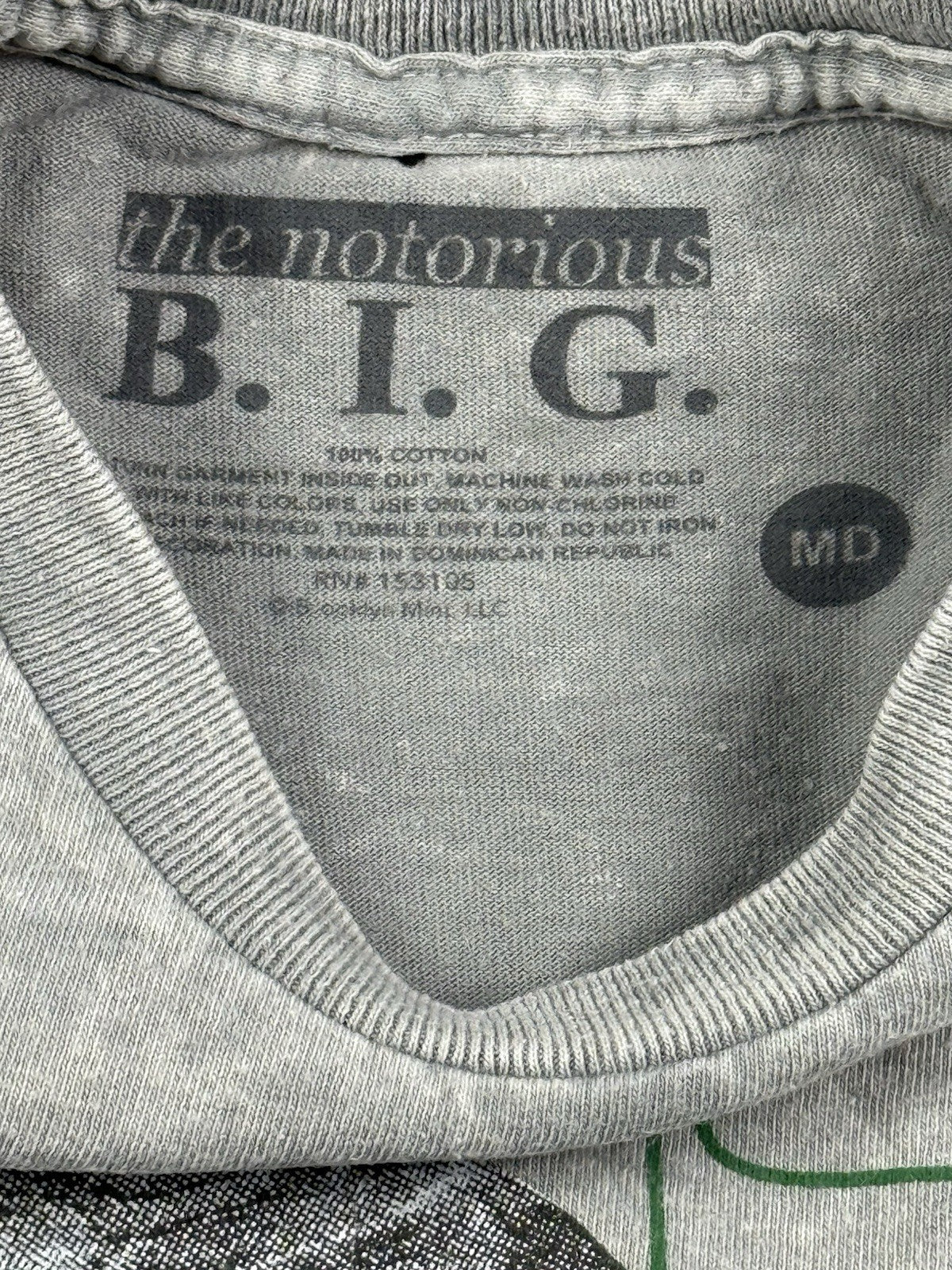 Notorious BIG Biggie Smalls Grey Life After Death Top Medium