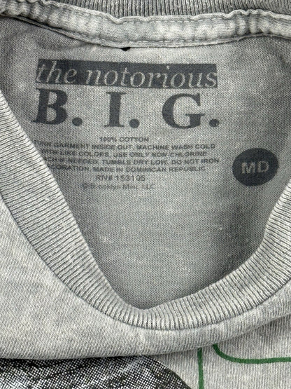 Notorious BIG Biggie Smalls Grey Life After Death Top Medium