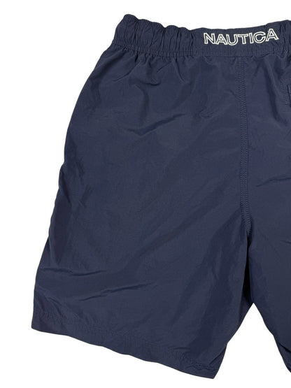 Nautica Blue Lined Retro Style Board Swim Trunk Shorts XS