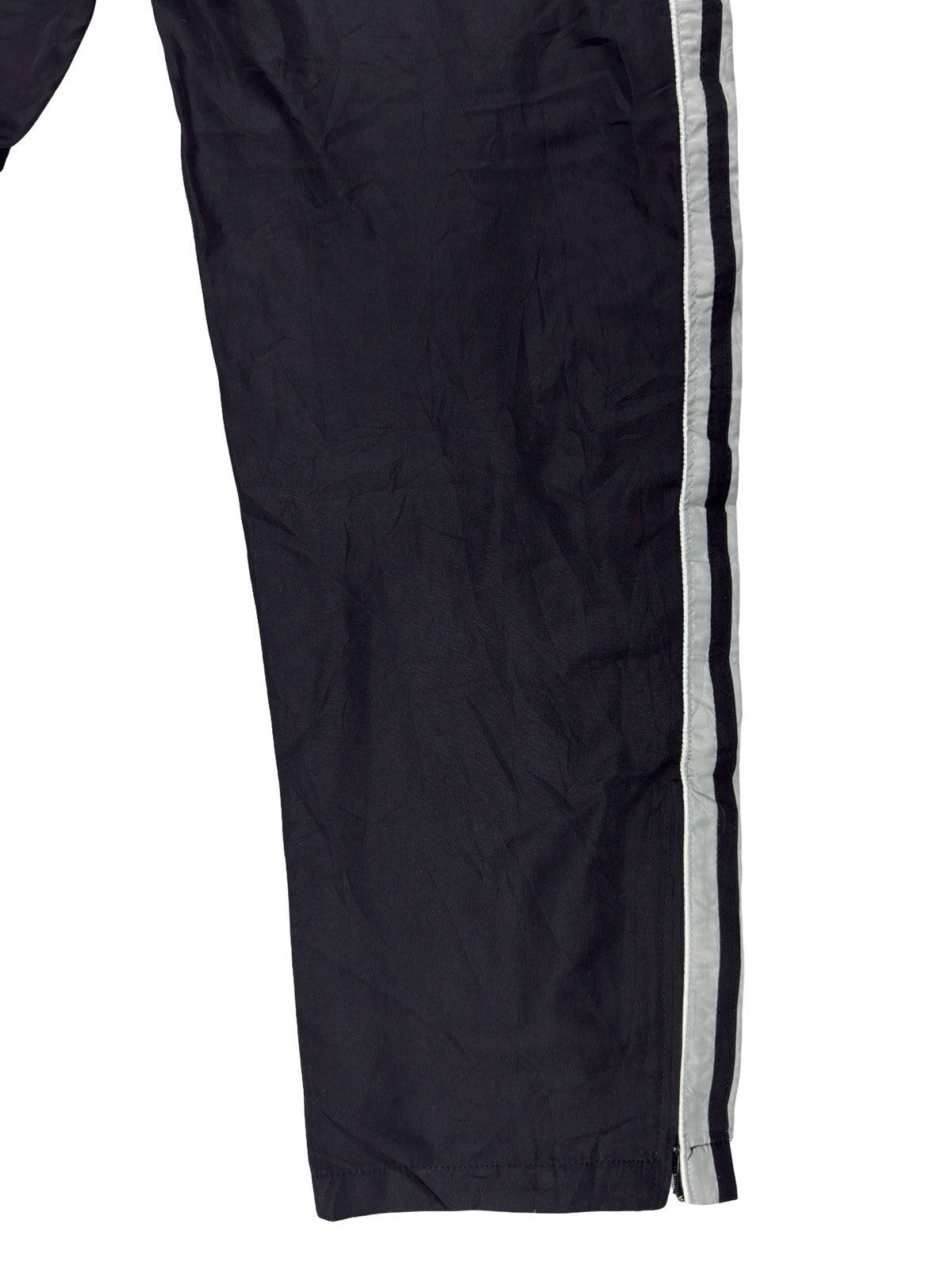 Adidas Vintage Lined Black Polyester Tracksuit Bottoms Pant Trousers Large