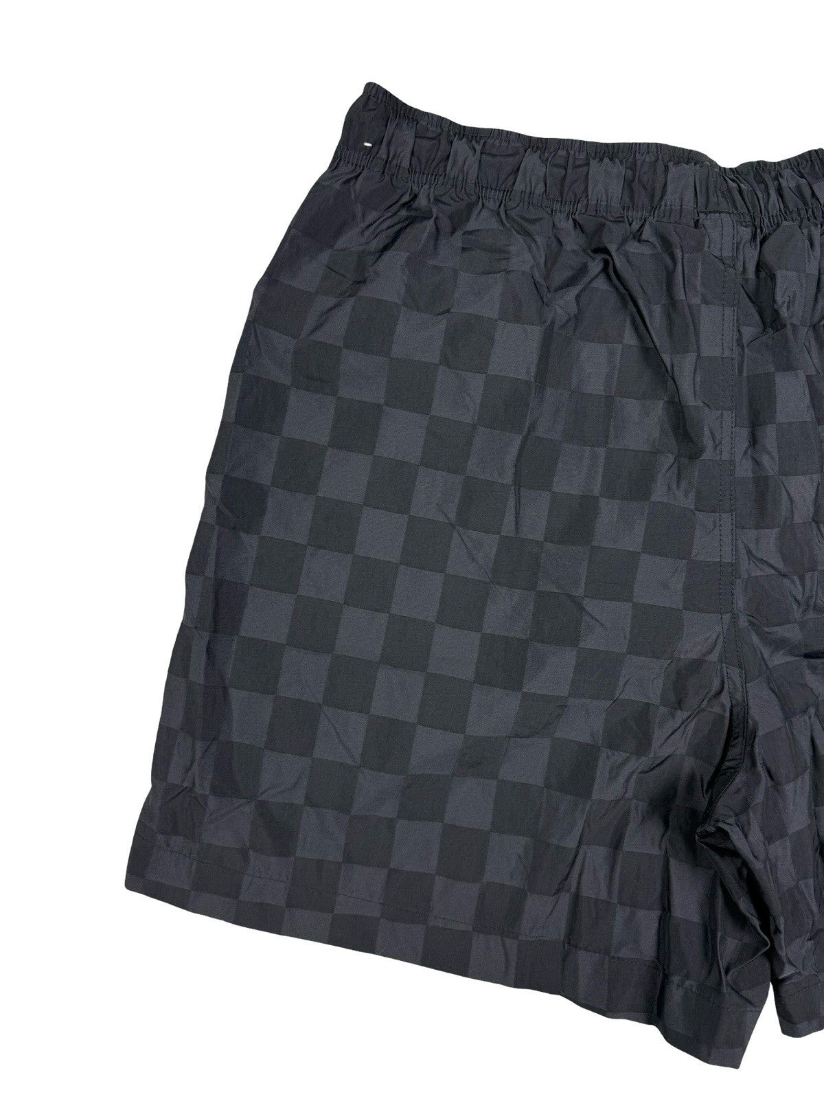 Nike Black Checker Pattern Nylon Sport Shorts XL