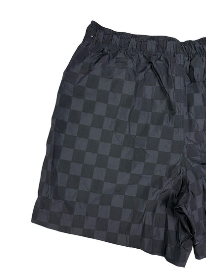 Nike Black Checker Pattern Nylon Sport Shorts XL