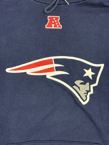 NFL Blue New England Patriots Printed American Football Hoodie Medium